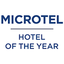 Microtel Hotel of the year logo blue